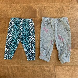 3/$10 TAG/KOALA BABY Baby girl lot of 2 leggings 3m